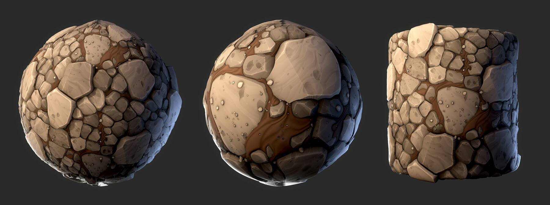 碎石泥土地面材质（卡通风格化）.sbs