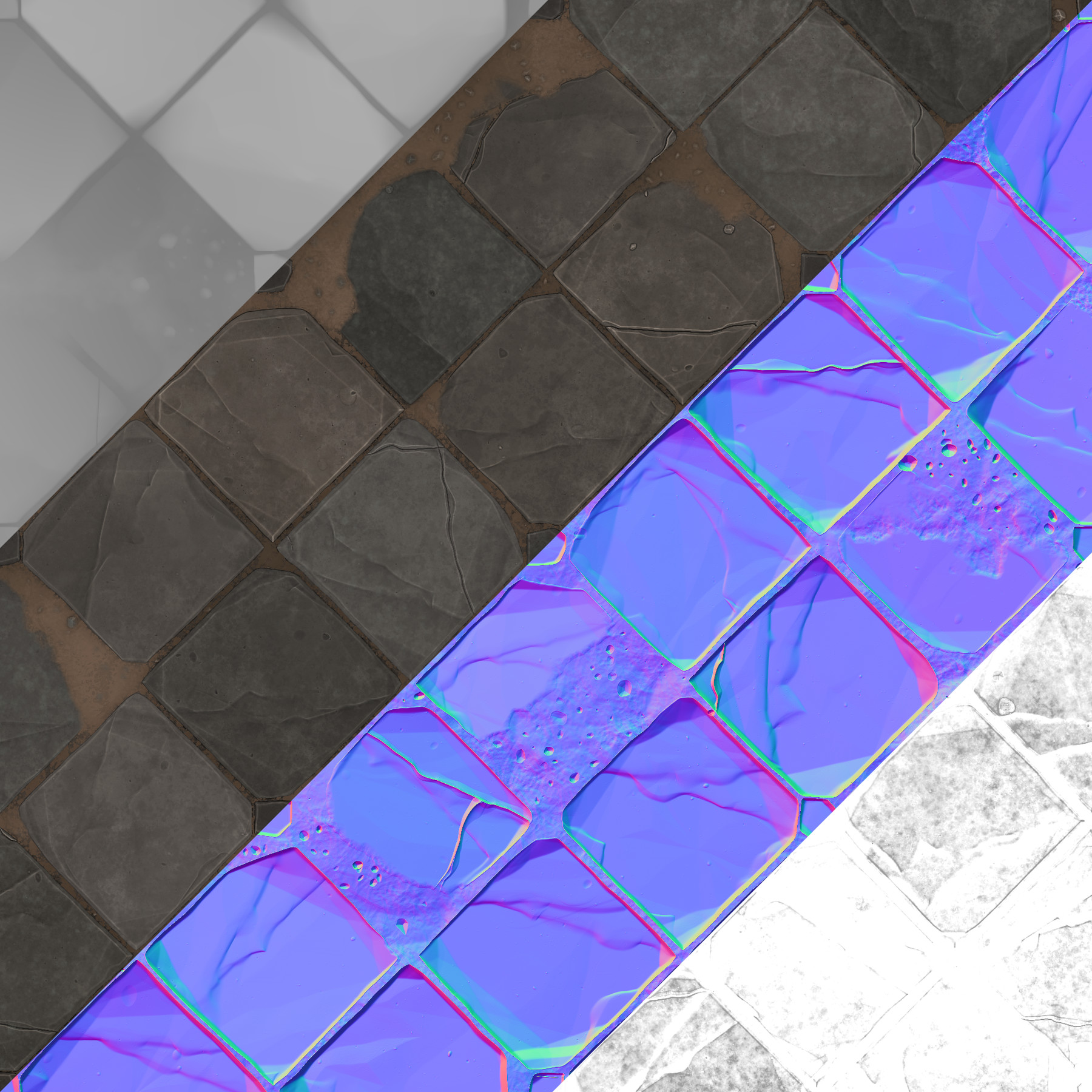 旧地砖平铺地表（卡通风格化）.sbs