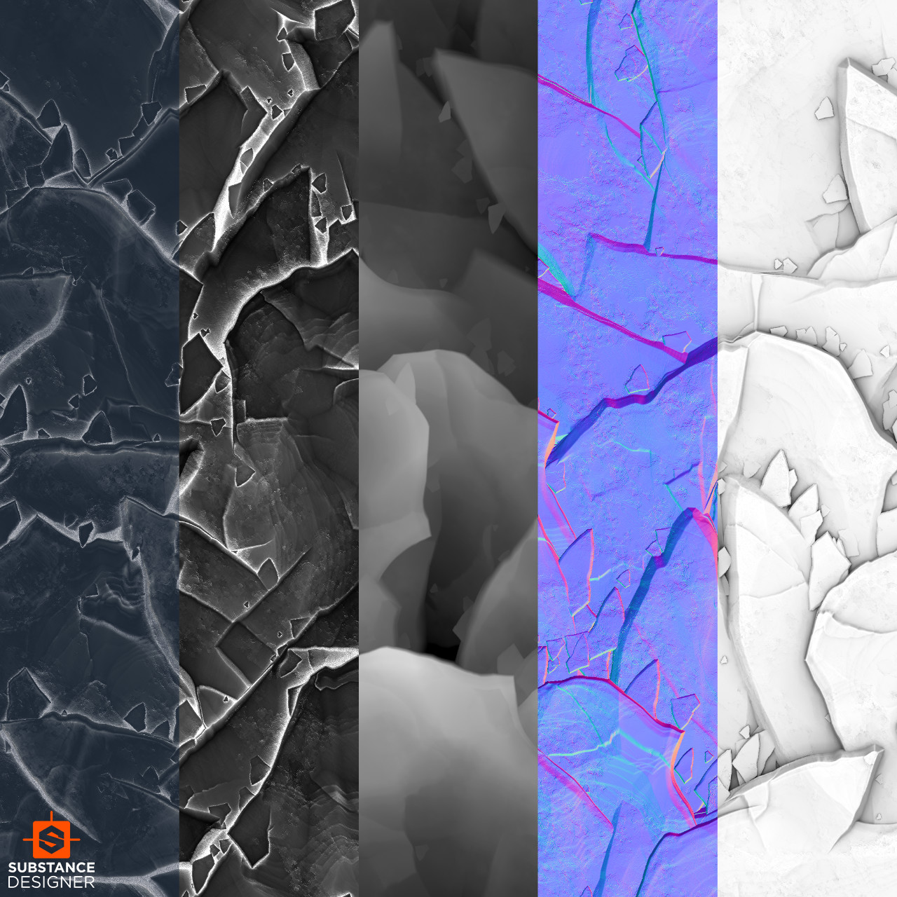 冰面裂痕冰层融化（写实）.sbs