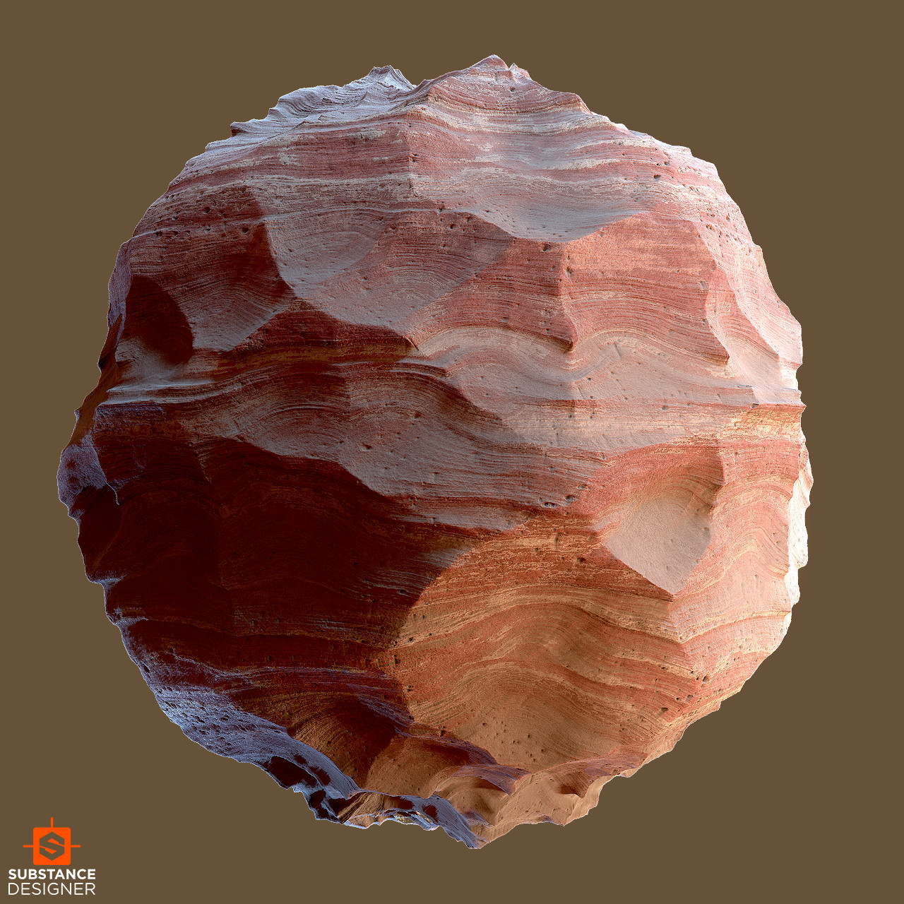 沙漠岩石地形地表山体（卡通风格化）.sbs