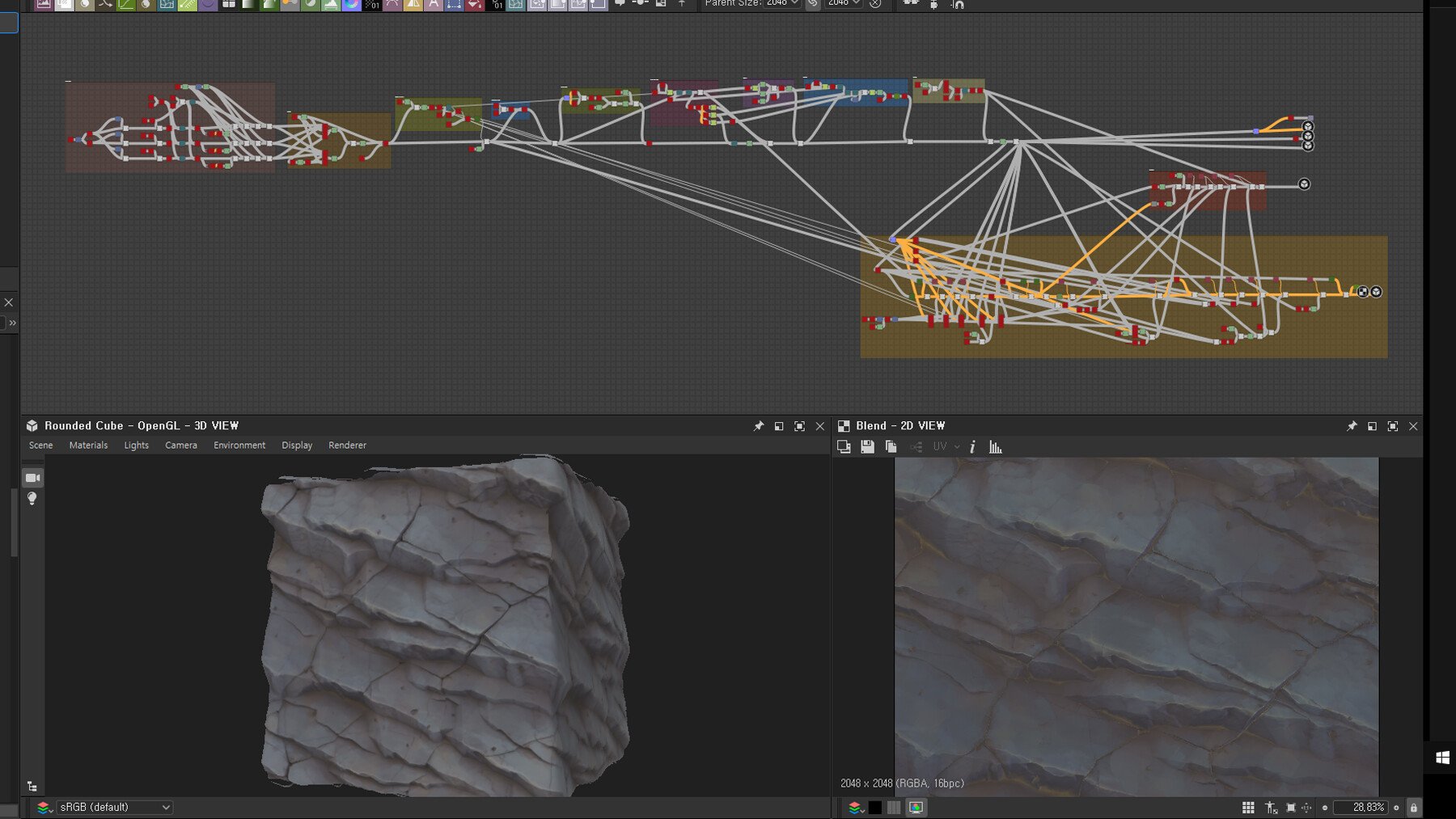 悬崖山石岩石纹理材质（卡通风格化）.sbs
